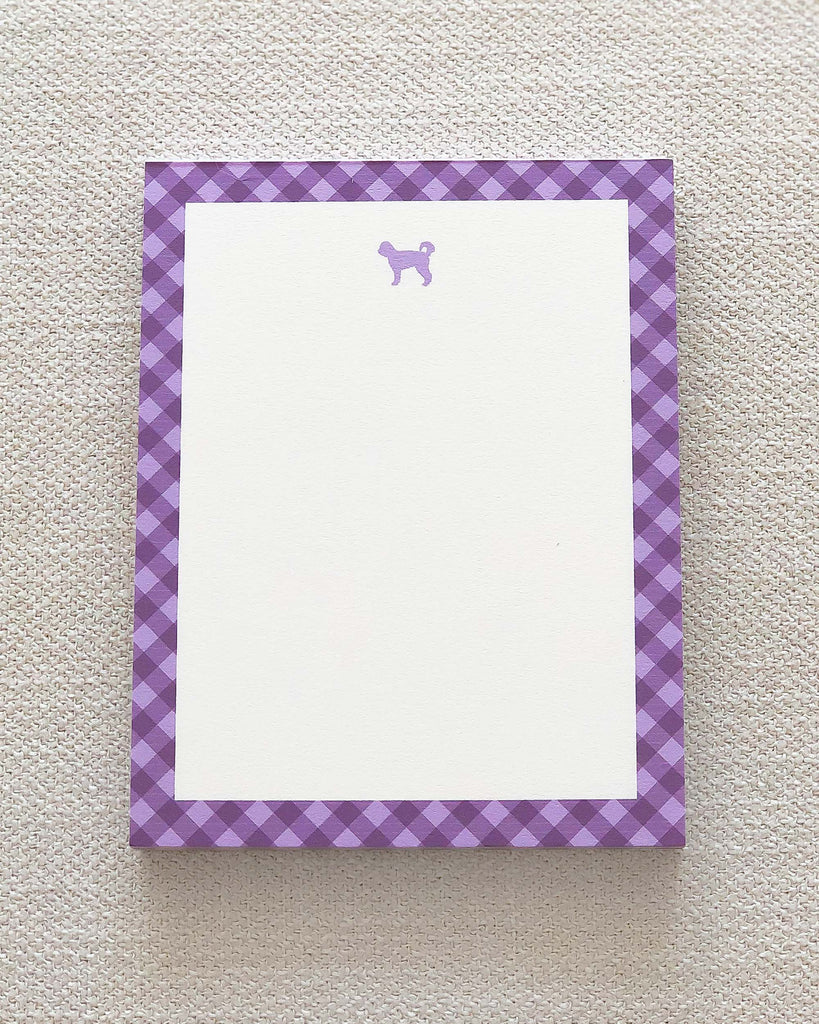 Pet Silhouette Notepads - Spring Plaid