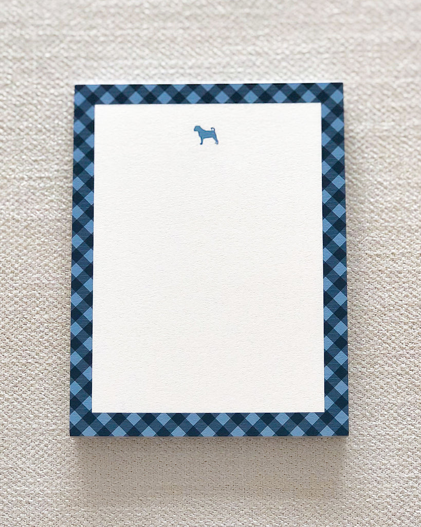 Pet Silhouette Notepads - Spring Plaid