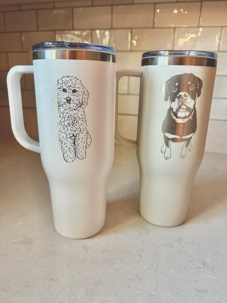 Custom Pet Portrait 40 oz. Stainless Steel Insulated Tumbler with