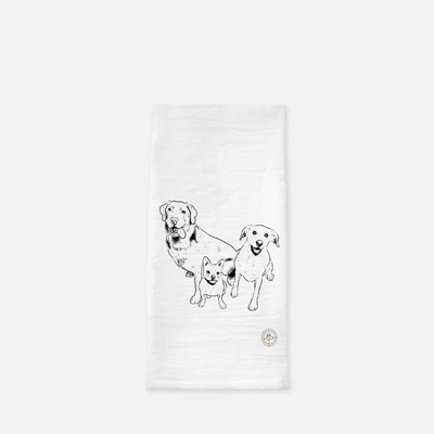 Pet Portrait Tea Towel