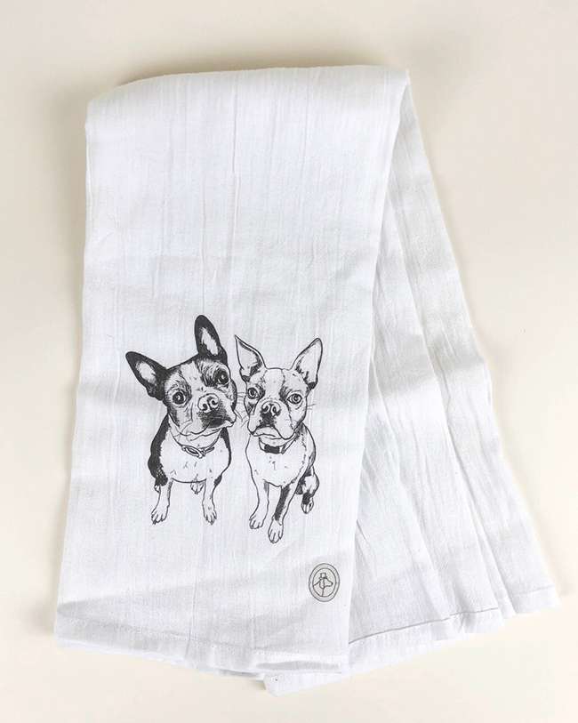 Pet Portrait Tea Towel